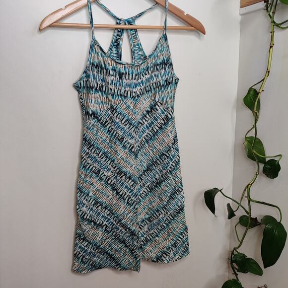 Patagonia ‘Spright Racerback Dress in Cobra Fade Print Tobago Blue Size XS - Picture 1 of 7
